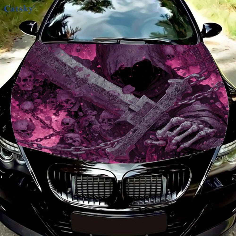 ملصق فينيل مقاوم للماء ومقاوم للخدش من بيربل ديث جود إمجيك للسيارة - سهل التركيب للشاحنات والسيارات والدراجات النارية