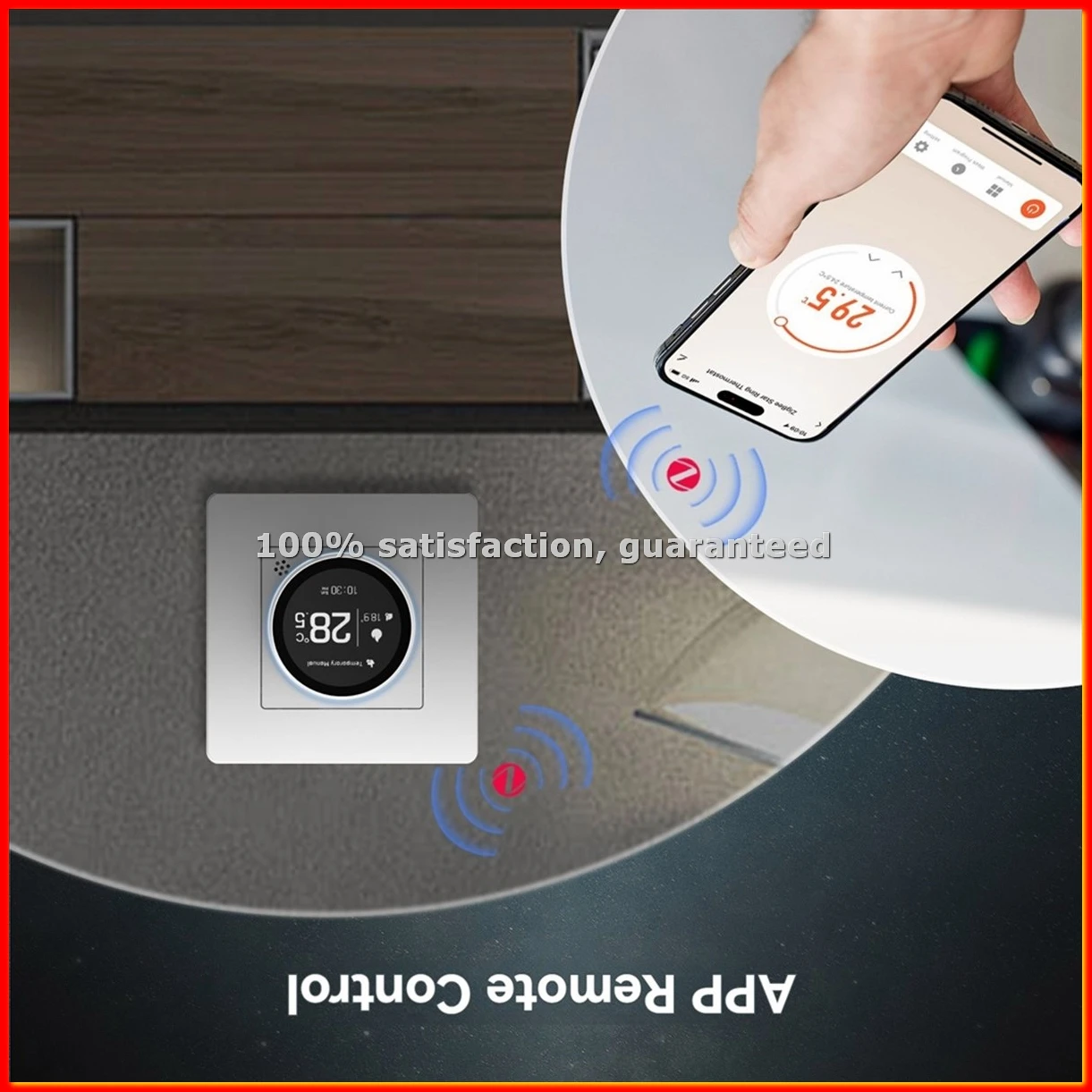 Tuya ZigBee Smart Knob Thermostat Water Floor Heat Temperature Controller Works with for Home Black-BCBW