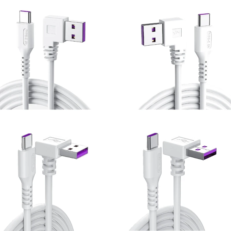 

3.2ft/4.9ft Length USB to USB C Power Cord 480Mbps Data Transfer Cable Support 5A Fast Charging for Tablets