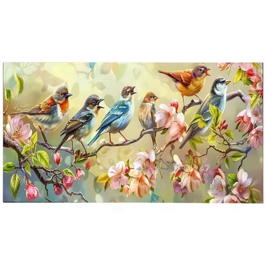 Branches, Leaves, Flowers Birds Landscape Diamond Painting New 2025 Full Diamond Embroidery Mosaic Diy Crystal Art Home Decor