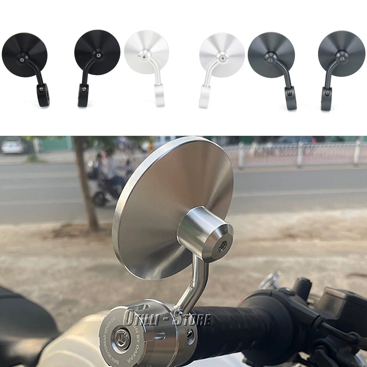 

Motorcycle Accessories Adjuatble Handlebar Mirrors Bar End Rearview Mirror For BMW RNINET R NINE T Pure Racer Scrambler Urban