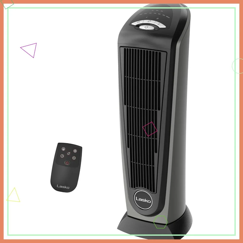 

1500W Ceramic Tower Heater with Remote, Thermostat, Timer & Oscillation, Portable Electric Heater for Indoor Use