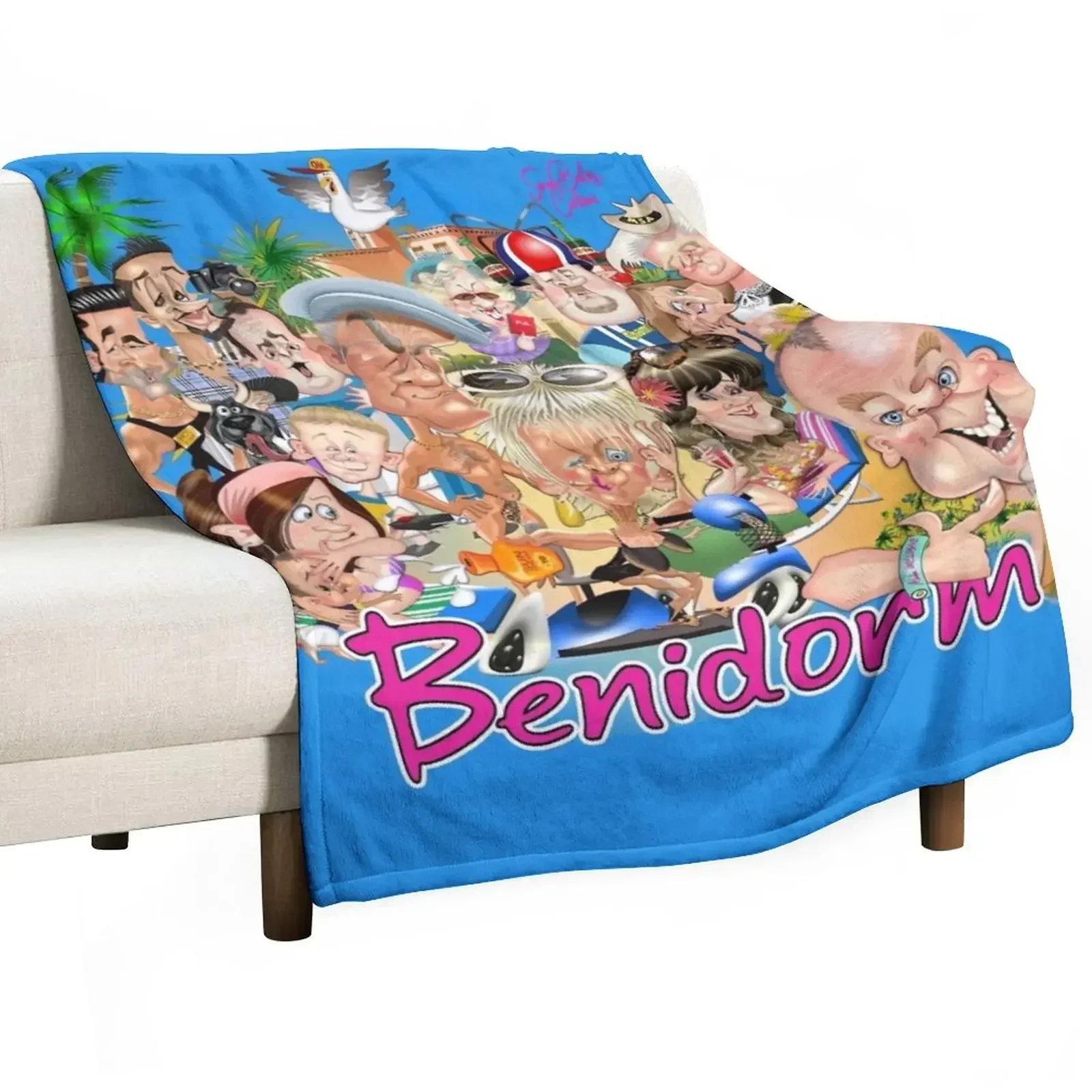 Benidorm! Throw Blanket Retros For Sofa Thin Soft Big Blankets