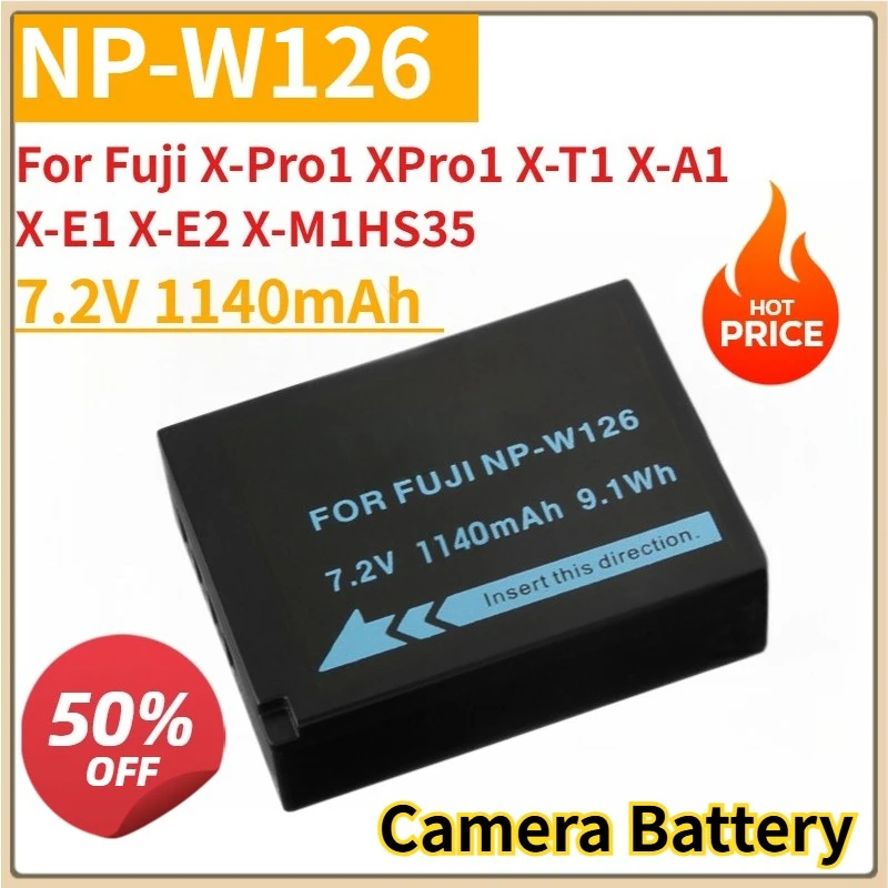

New Camera Battery NP-W126 7.2V 1140mAh For Fuji X-Pro1 XPro1 X-T1 X-A1 X-E1 X-E2 X-M1HS35 HS30 EXR HS33 EXR/X-Pro1 HS50