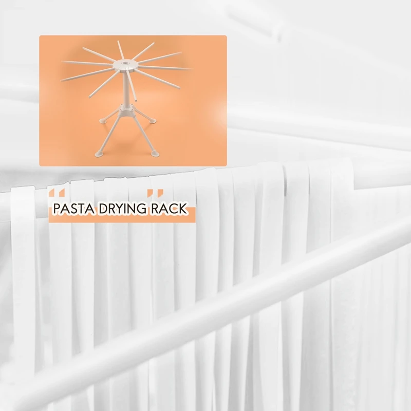 Noodle Rack Pasta Drying Rack, Noodle Drying Holder, 10 Arms Spaghetti Dryer Stand for Fresh Homemade Pasta Making