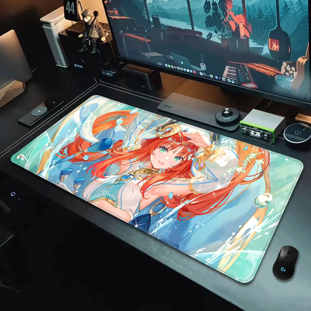 Nilou Genshin Impact Mousepad HD Printing Computer Gamers Locking Edge Non-slip Mouse Pad XXL90x40cm Keyboard PC Desk Pad