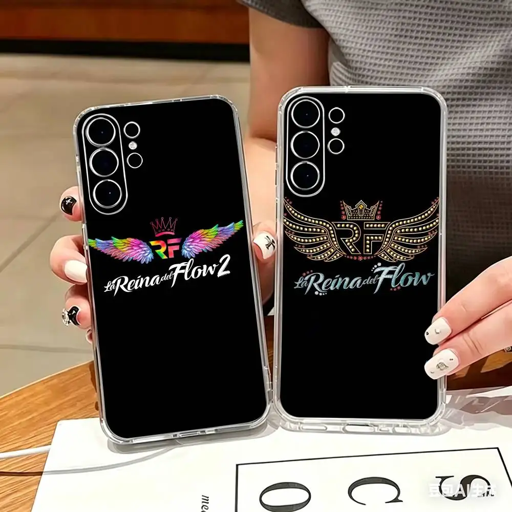 HOT Queen of Flow La Reina Del Flow Transparent phone Case For Samsung S25,24,21,22,21,20,10,S9Ultra,Plus,Fe,Lite