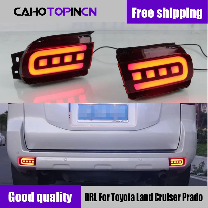 Bumper Reflector Lights For 10-19 Toyota Land Cruiser Prado 150 LC150 FJ150 GRJ150 Tail,Brake &Rear Fog Lamps Turn Lights