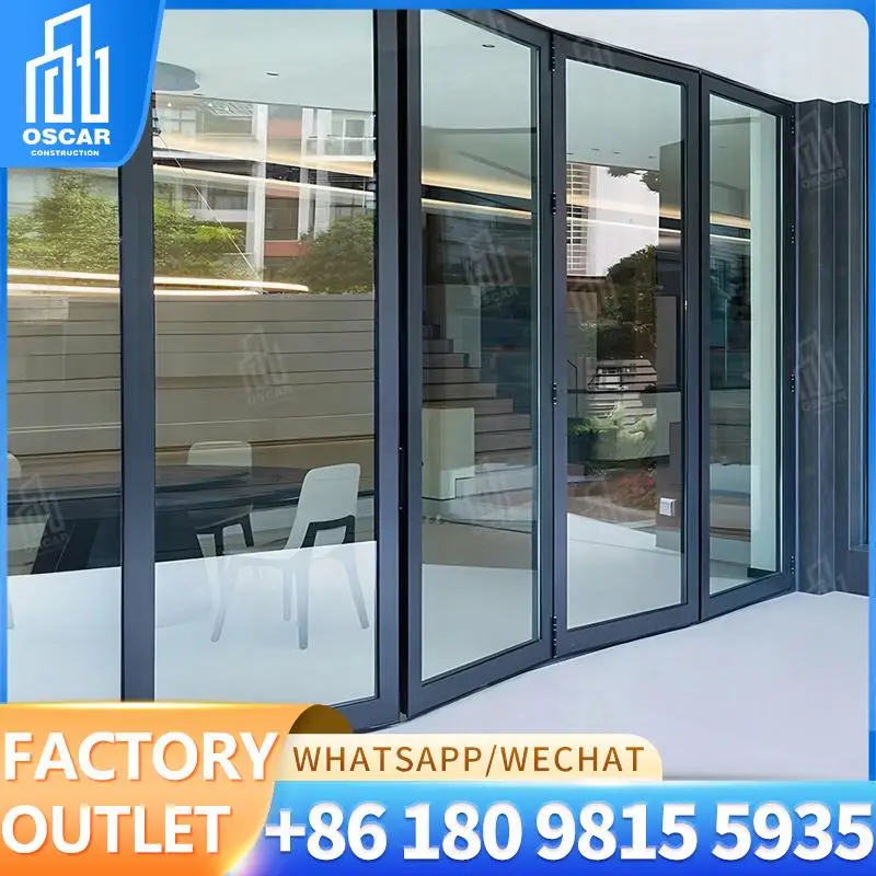

Customizable Multi Function Double Folding Doors Ideal for US Office Spaces Factory Made Bifold Door