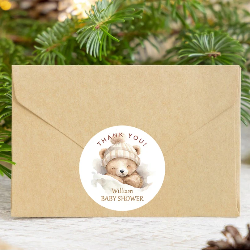 90 قطعة من ملصقات الأسماء وأعياد الميلاد المخصصة (للتعميد والحفلات وتغليف الهدايا) #5