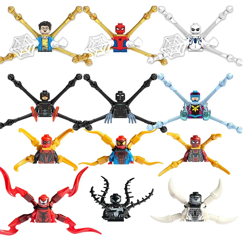 Marvel Spider Man Venom Assembly Mobile Doll Assembly Toy Mini Figure Action Doll Building Block Model Children's Birthday Gift