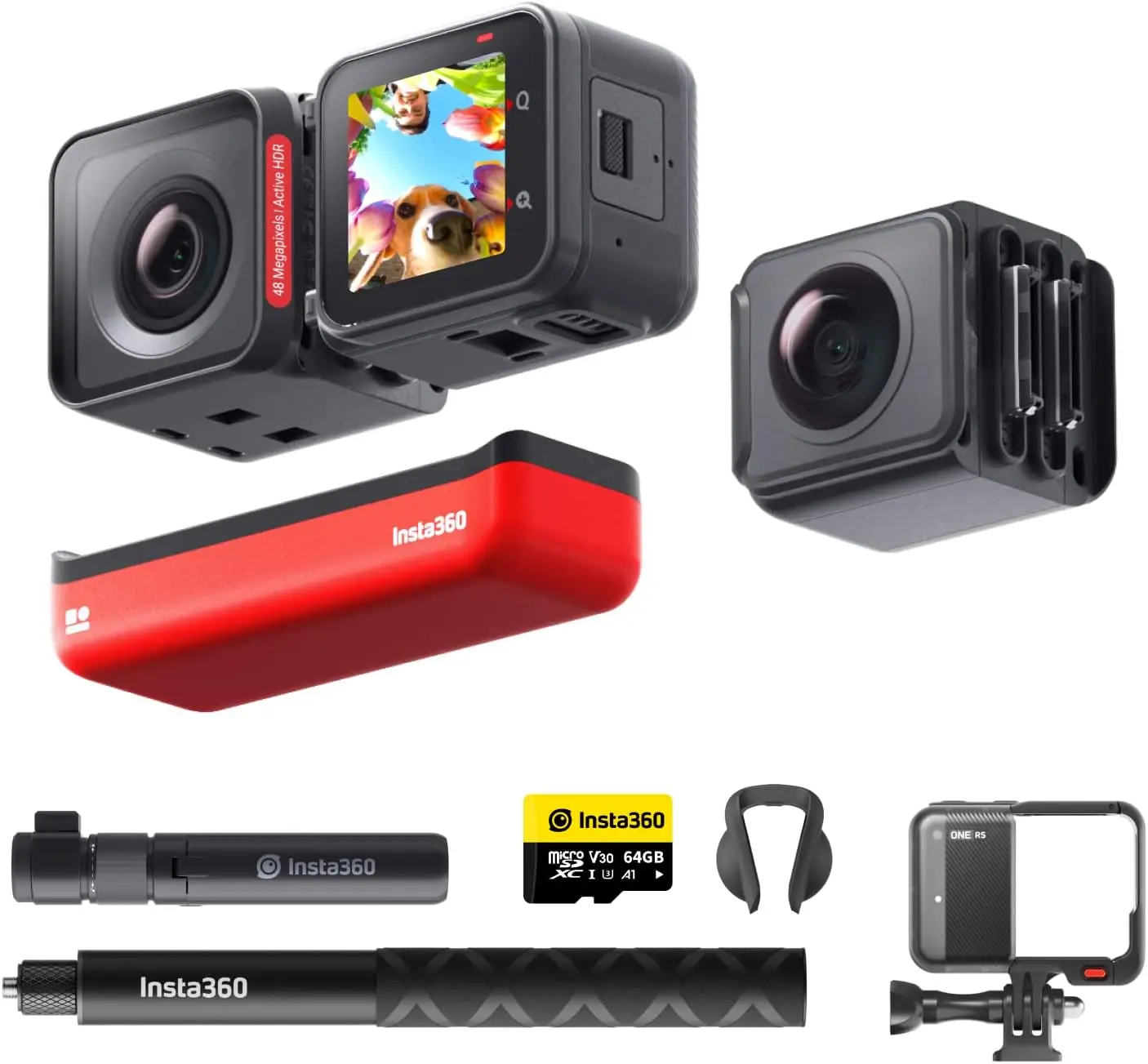 

Twin Edition Creator Kit – Waterproof 4K 60fps Action Camera & 5.7K 360 Camera with Interchangeable Lenses, Stabilization