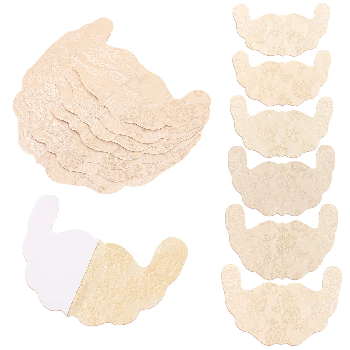 Women Self Adhesive Bra Strapless Invisible Breast Lift Tape Lace Stick Gel U Shape Bra Pads Plus Size Push Up Stickers