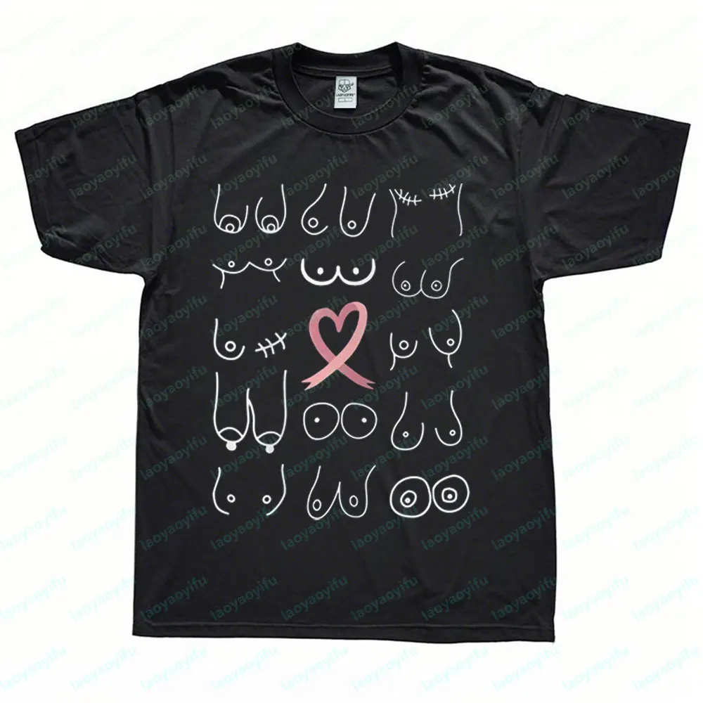 

Breast Cancer Awareness Tshirt Pink Ribbon Tee Mastectomy Awareness Clothing Breast Cancer Support Tops Women cotton Streetwear