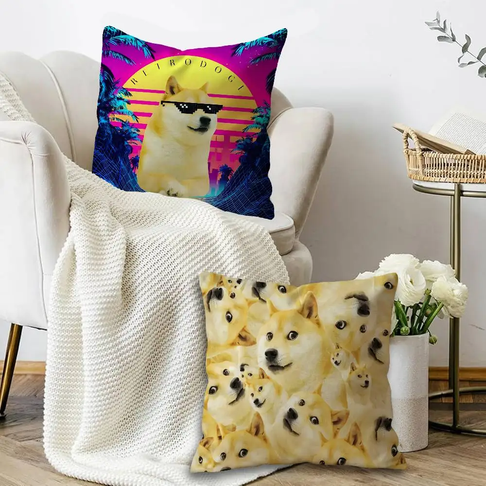 Abstract Shiba Inu Print Cushion Cover Car Throw Pillow Case For Sofa Car Christmas Gift 40x40cm 45x45cm