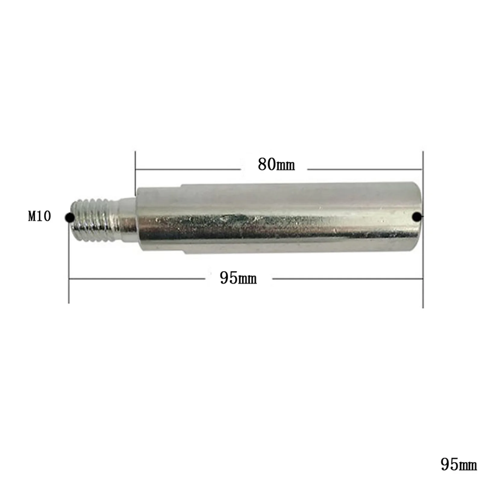 アングルグラインダーエクステンションロッド,65mm, 80mm, 95mm,100mm, 1ピース,m10,ノッチ付き電動工具アクセサリー