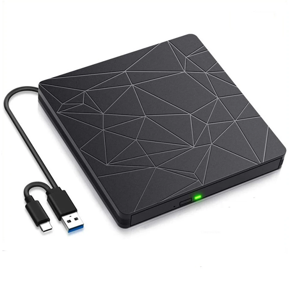 External CD DVD Drive External CD-ROM Burner DVD CD-ROM Dual Interface Type-C USB CD Burner Drive-Free Read-Write Burner