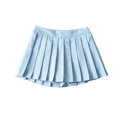 Summer Mini Skirts For Women Harajuku High Waist Skirts Womens Korean Fashion Sexy Skirts Vintage Pleated Skirt Tennis Pink Blue