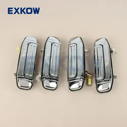 4PCS Front/Rear Chrome Iron Door Outside Handle for Mitsubishi Pajero Montero Shogun 1990-2004 V31 V32 V36 V43 V44 V45 V46