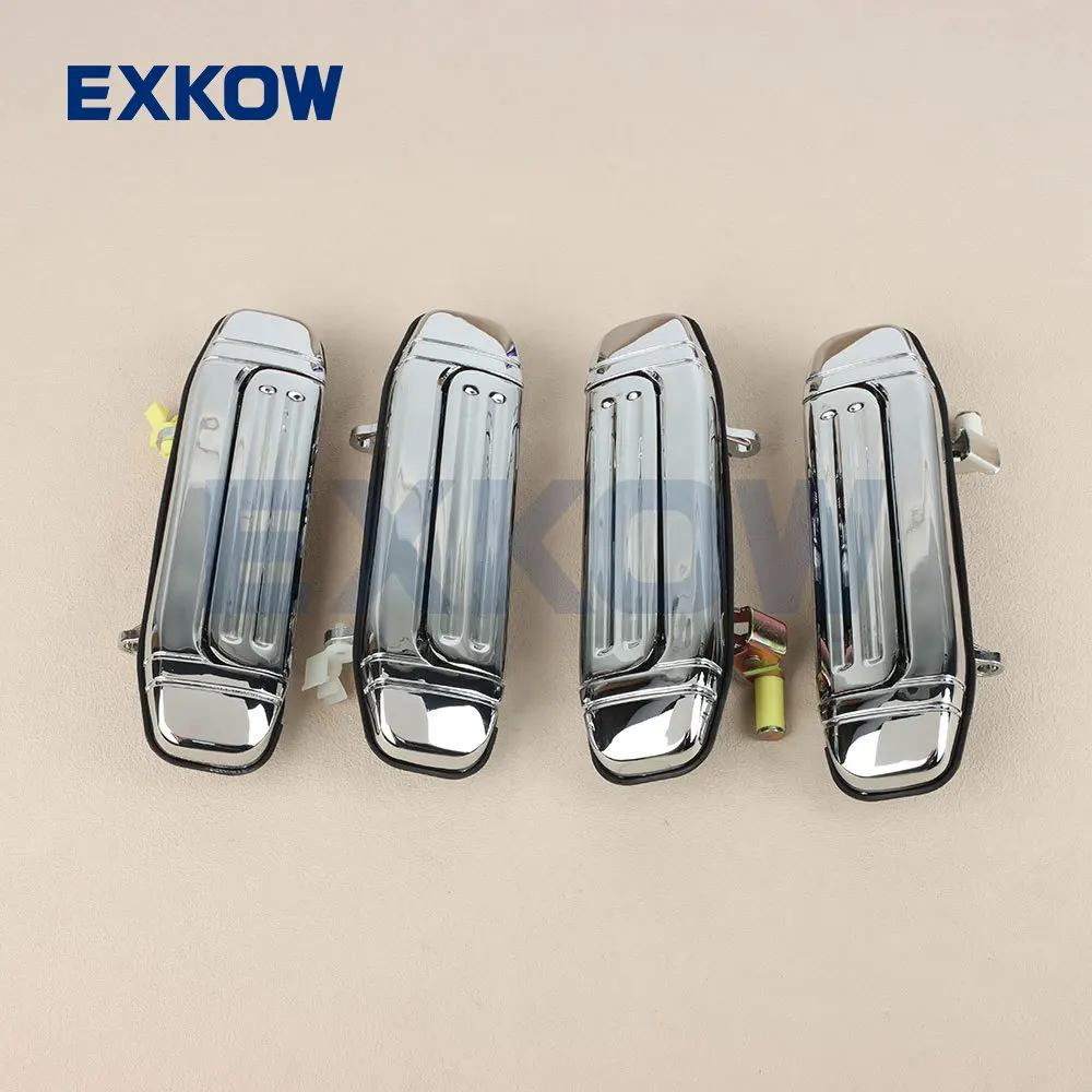 4PCS Front/Rear Chrome Iron Door Outside Handle for Mitsubishi Pajero Montero Shogun 1990-2004 V31 V32 V36 V43 V44 V45 V46