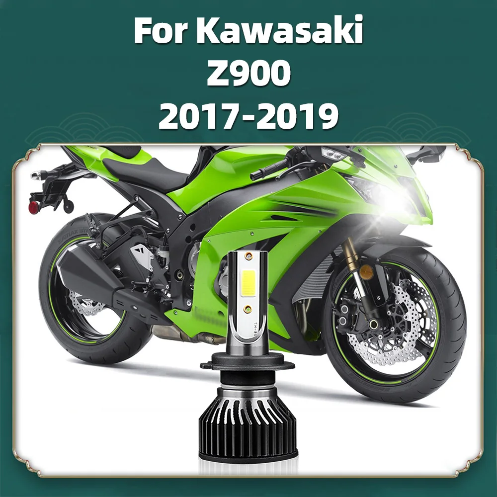 

1x LED H7 Bulb Motorcycle For Kawasaki Z900 2017 2018 2019 Motorbike High Low Beam 10000LM 6000K Autobike Headlight 12V Turbo