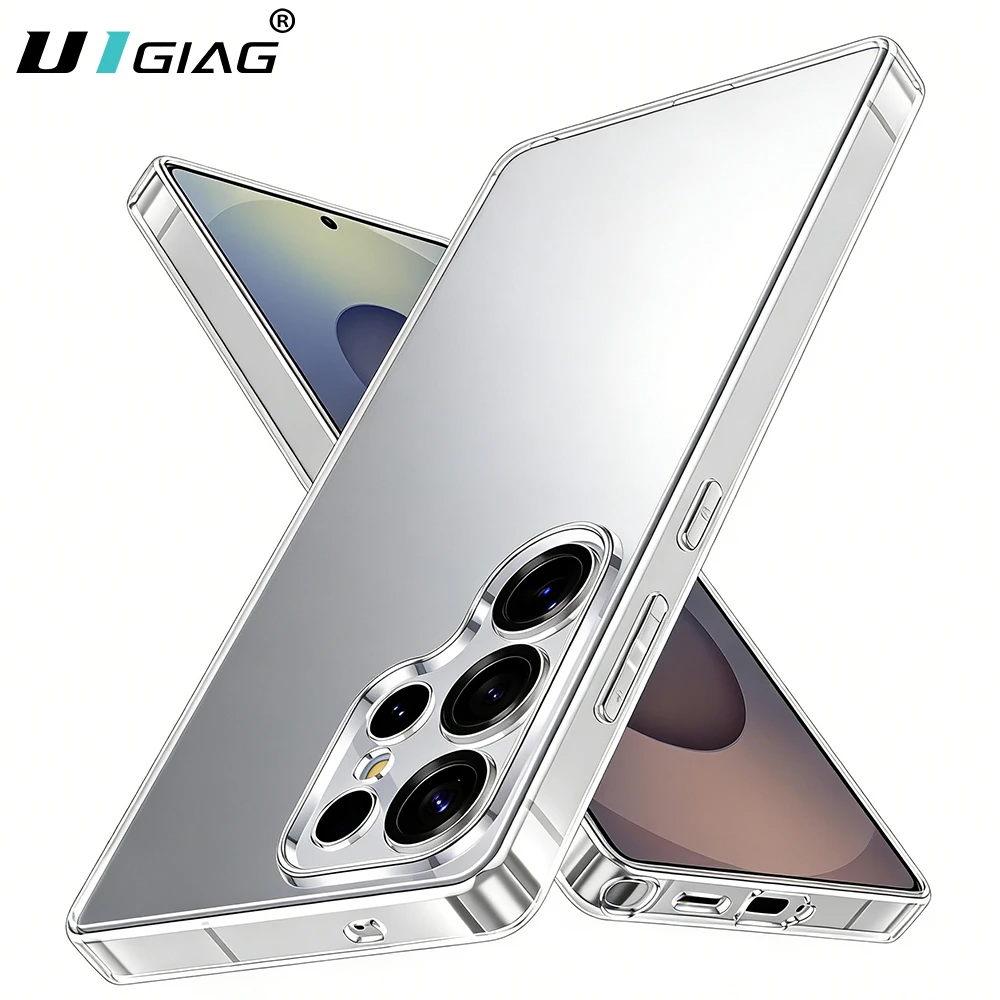 Capa Transparente Macia para Samsung S26 S25 S24 S23 S22 S21 Ultra FE Plus, Capa Ultra Fina Transparente para Samsung S26 Ultra S25 Edge
