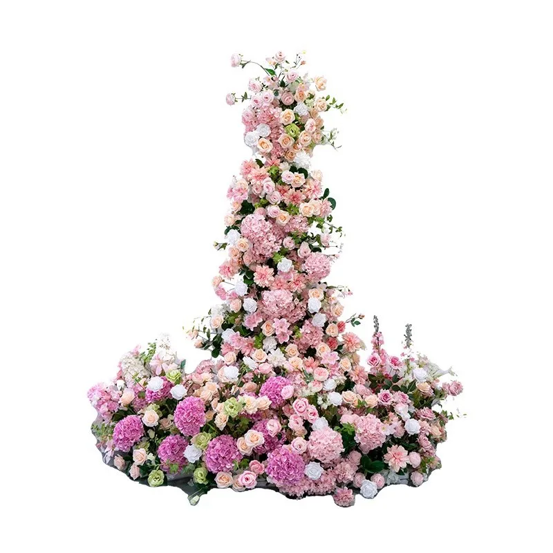 strip trailing flower waterfall flower, shopping mall storefront wall decoration, background simulation fake flower
