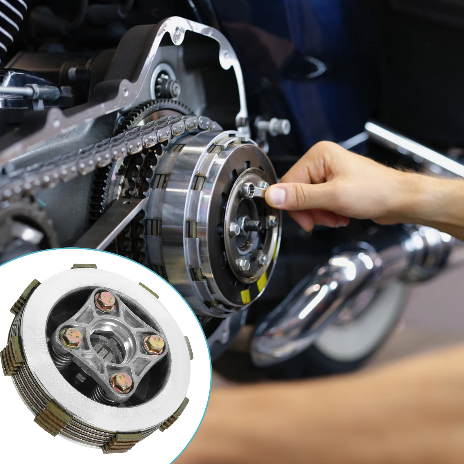 

Heavy Duty Atv Clutch Pad Assembly Dirt Bike Scooter Motorcycle Replacement Durable Wear Resistant Smooth Operation Engine