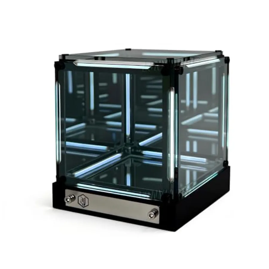 

4D Зеркальная лампа-куб с сенсорным управлением, прикроватная лампа с регулируемой яркостью LED, перезаряжаемая через USB-C, ночник для спальни, рабочего стола, игровой зоны 2