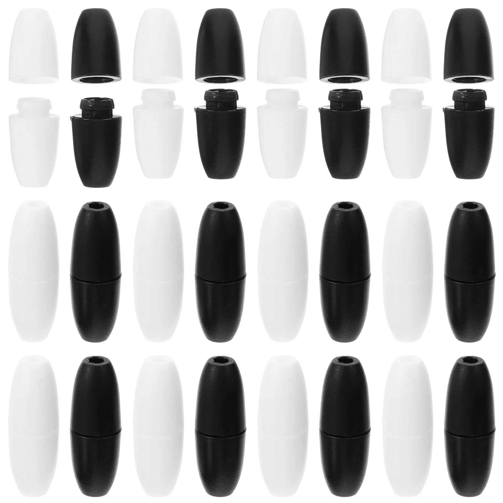 

60pcs Safety Buckle Clasps Black Lanyard Breakaway Plastic Connector Jewelry Making Necklace Teething Nursing Sensory
