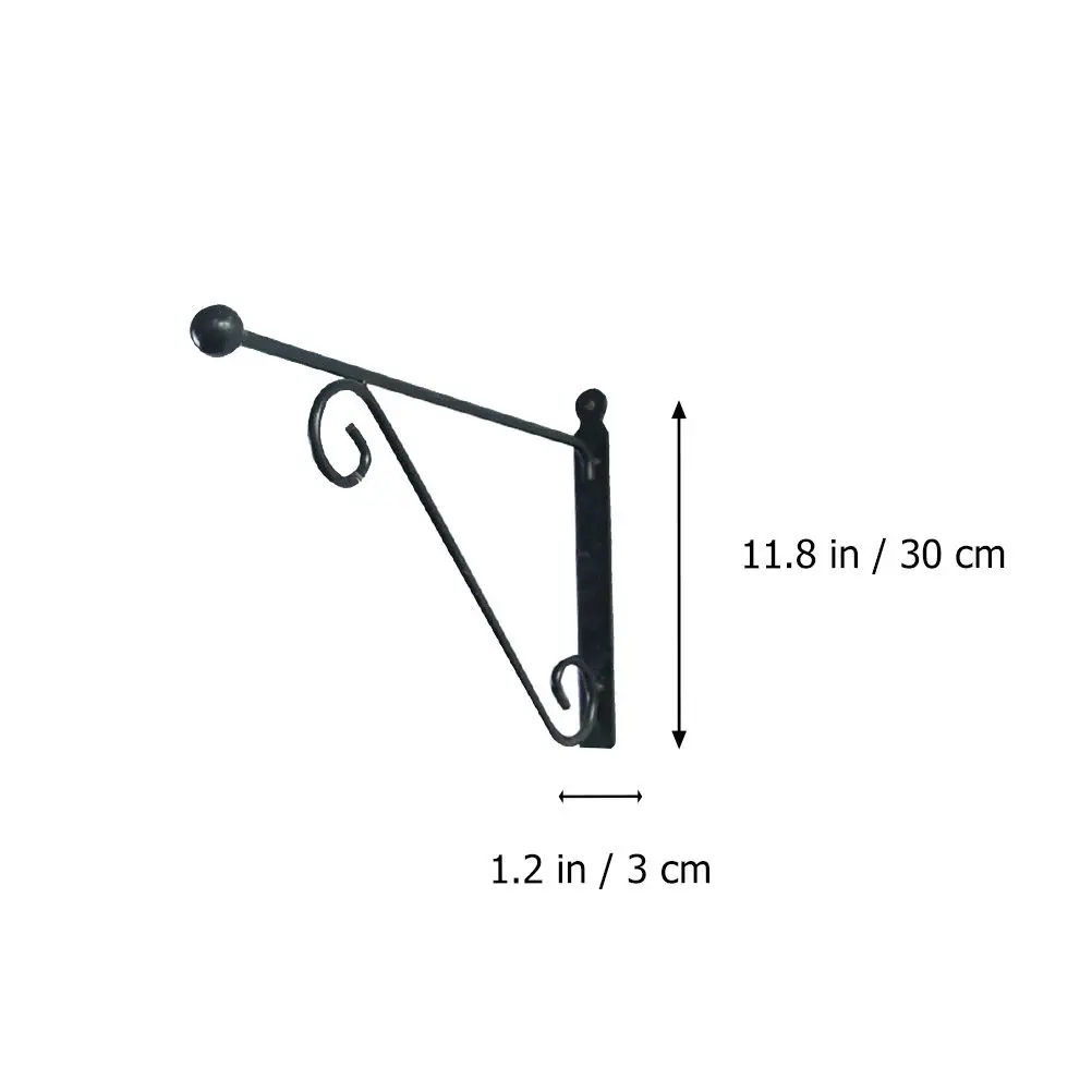Heavy Duty Iron Wall Hook for Planters Flowerpots Towels Bags Bird Feeders Entryway Living Room Bedroom Patio Porch Hanging
