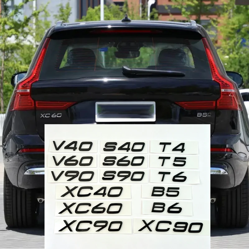 Naklejka z logo na klapę bagażnika samochodu, pasuje do Volvo T4 T5 T6 T8 D3 D4 D5 D6 D8 XC40 XC60 XC90 S40 S60 S80 V40L V60L V80L AWD
