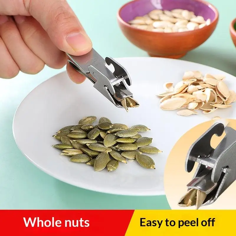 Sunflower Sheller Home Use Nutcrackers Pine Nut Peeling Tool Pistachio Sheller Tool Peanut Peeler Clips Melon Seed Pliers