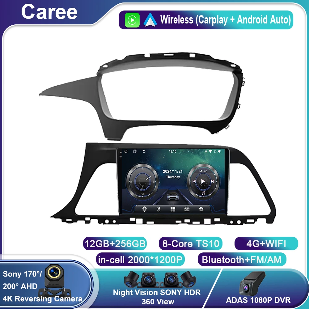 

Car Radio Android For Hyundai Sonata 7 LF 2014 2015 2016 2017- 2020 Auto Stereo Multimedia Player GPS Navigation 4G Wifi No 2din