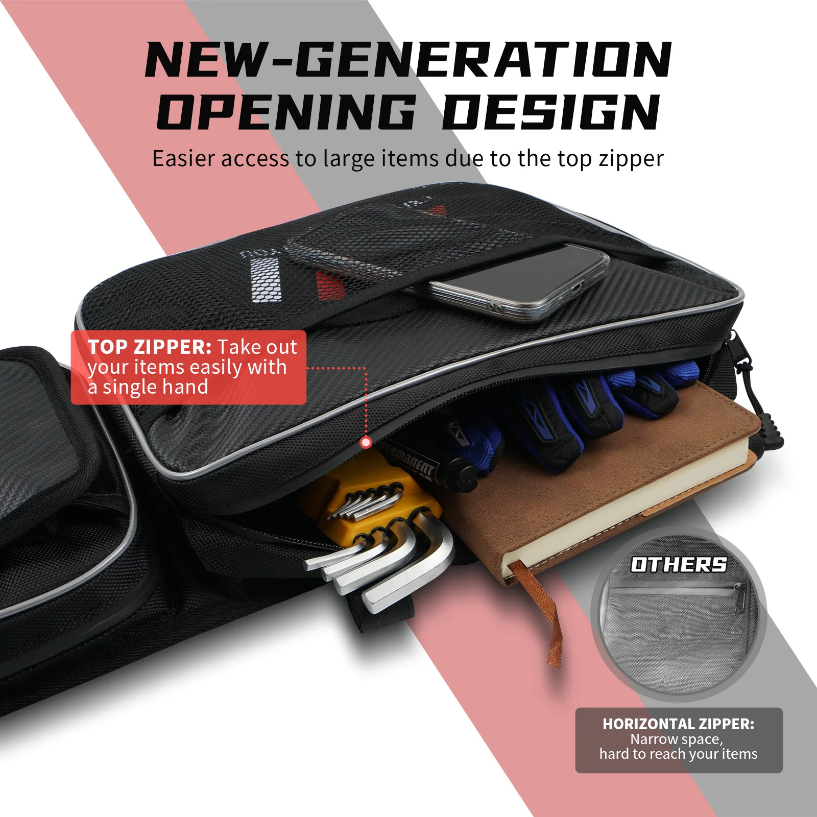 NICECNC X3 أكياس الباب الأمامي ل Can Am Maverick X3 Turbo R MAX X DS RS 2017-2022 2021 2 قطعة UTV اكسسوارات تخزين حزمة