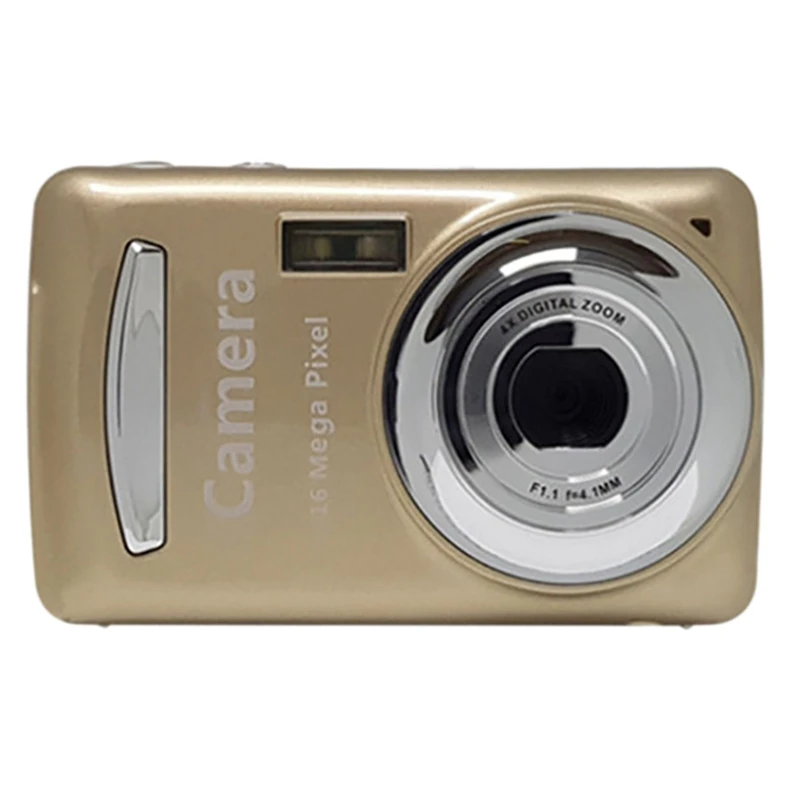 

Digital Camera,Portable Cameras 16 Million HD Pixel Compact Home Digital Camera for Kids Teens Seniors Golden