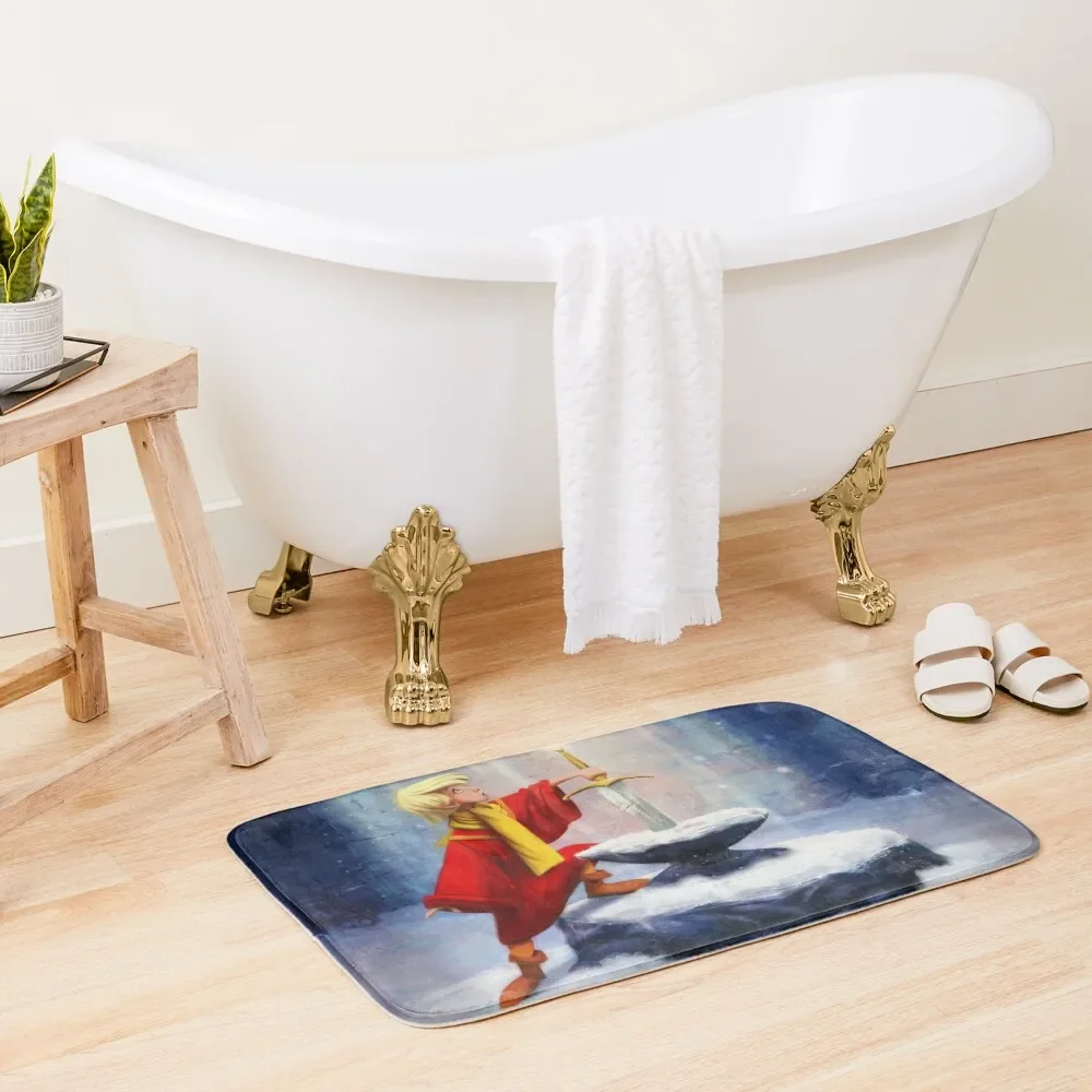 

Sword in the Stone Bath Mat Anti-Slip Carpet Bathroom Rug Toilet Rug Things For Bathroom Mat