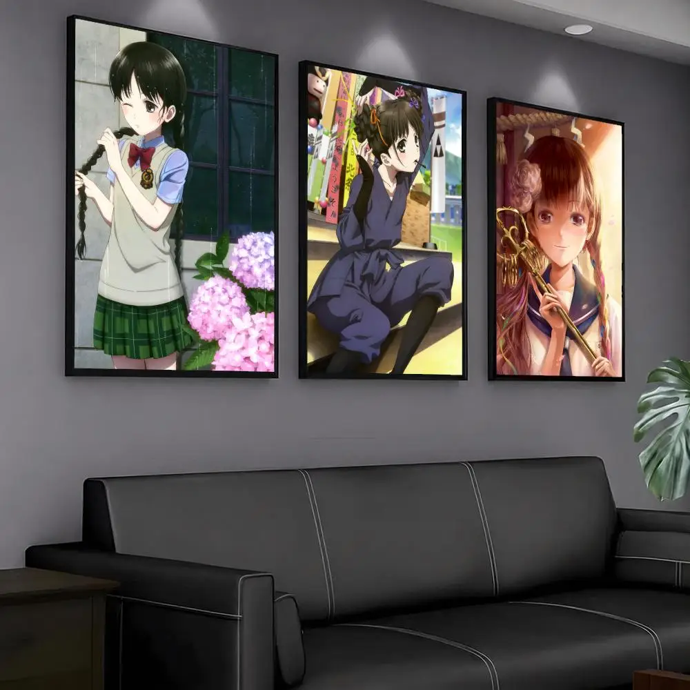 anime R-Red Data Girl-L Painting Calligraphy Artwork for Home Bedroom Office Wall Decoration Gift