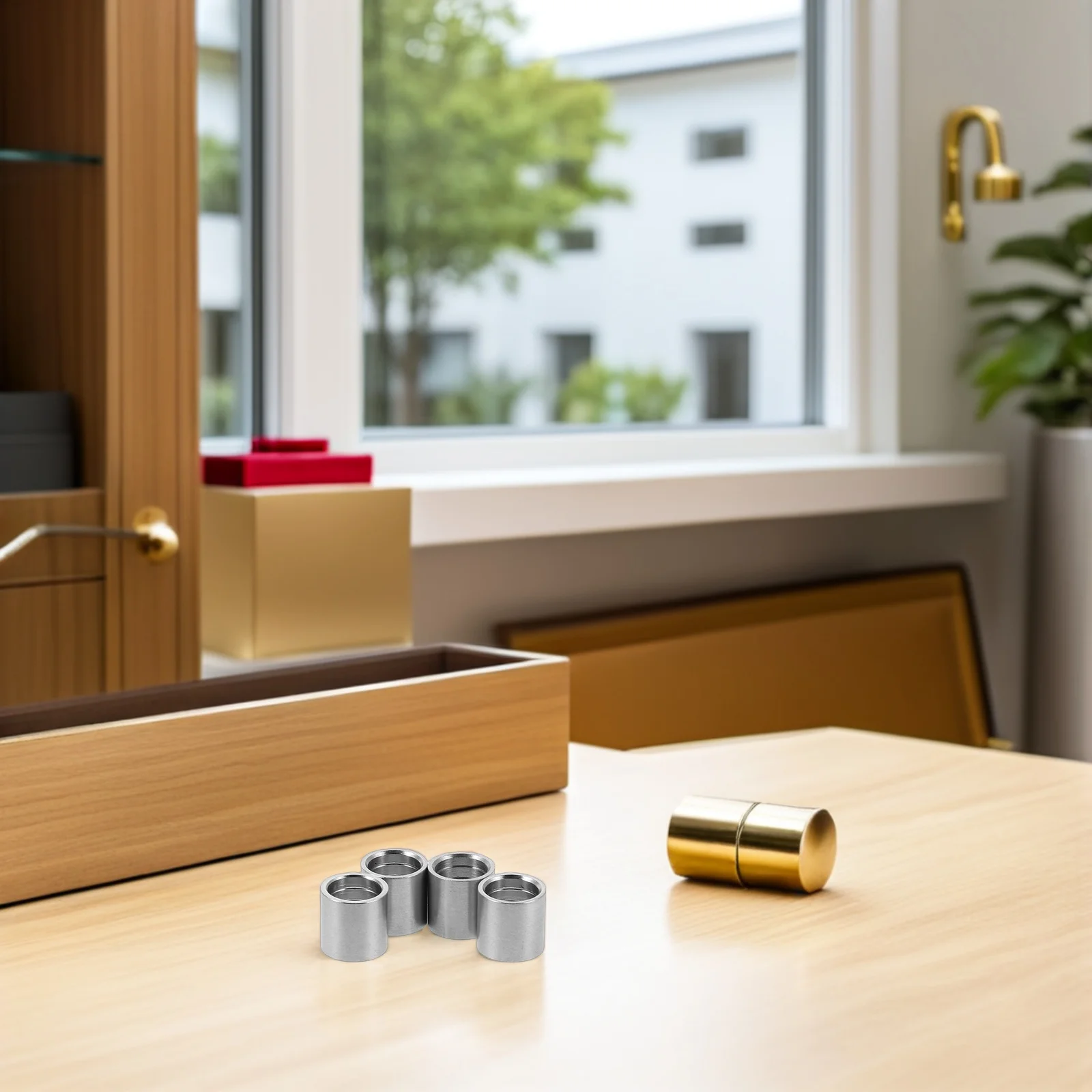 

4Pcs Billiard Pool Cue Ferrules Snooker Stainless Steel Replacement Kit for Cue Tip Repair Professional Pool Stick Tips Durable