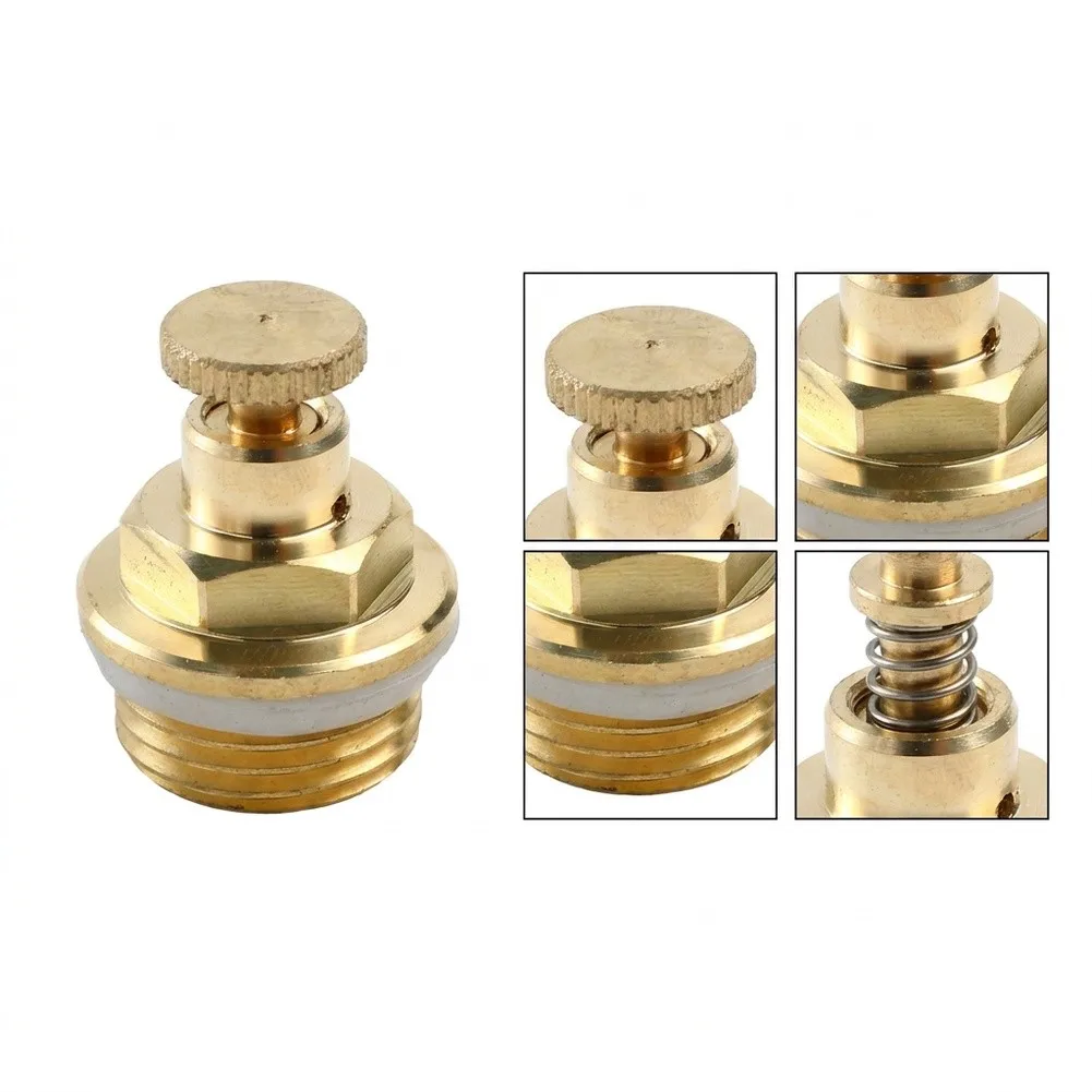 Radiator End Cap Made of Brass for For exhaust Head Designed for Floor Heating Applications Manual Bleed Function