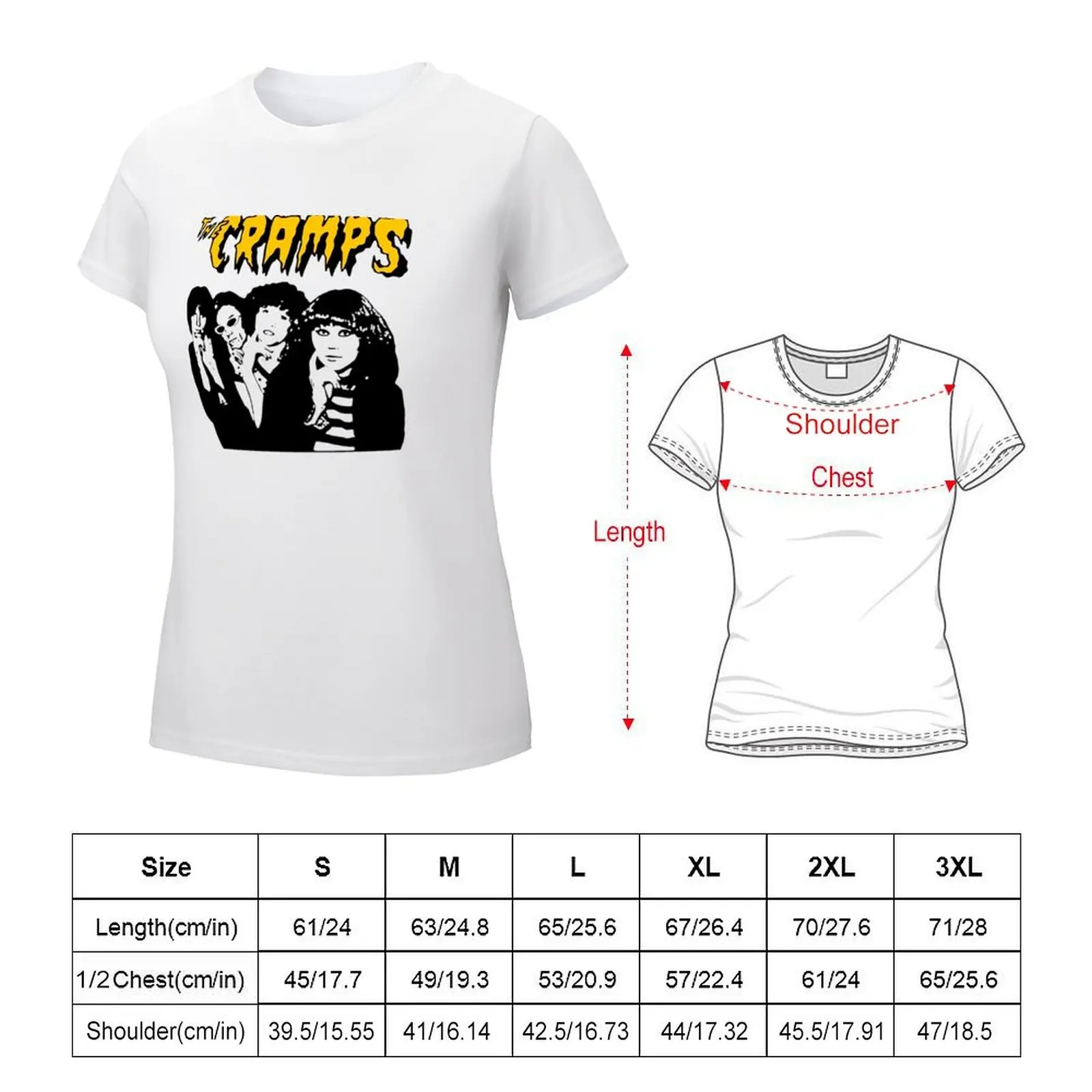 the cramps T-shirt Female clothing plus size tops t-shirts for Women pack