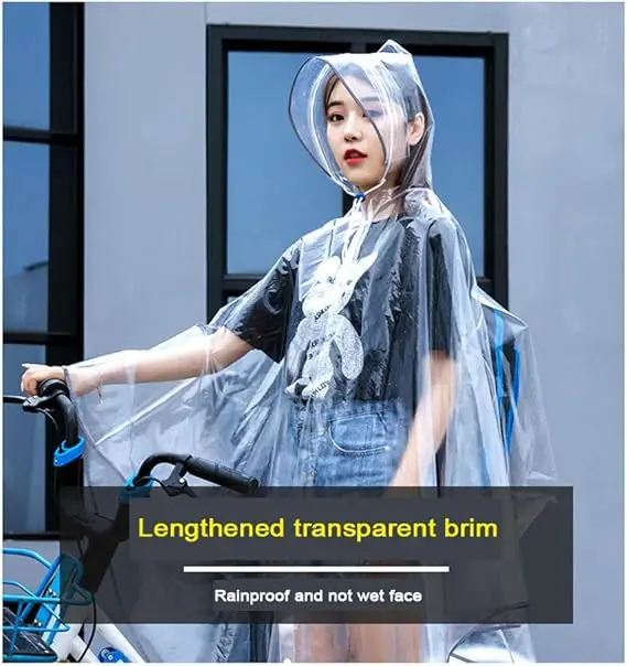 

Transparent Color APEXUP Ponchos De Lluvia Reusable And Lightweight For Emergencies Enjoy Outdoor Transparent Color