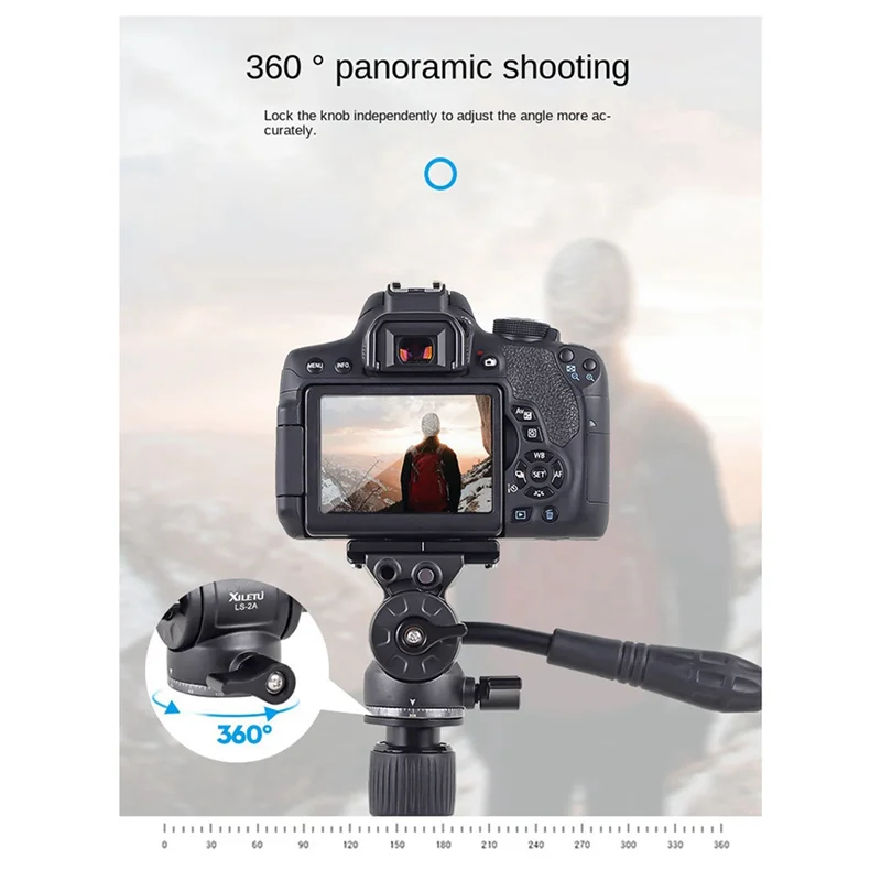 

N75R-XILETU Mini Hydraulic Damping Head Micro-SLR Camera Portable Camera Accessories Aluminum Alloy Photography Tripod