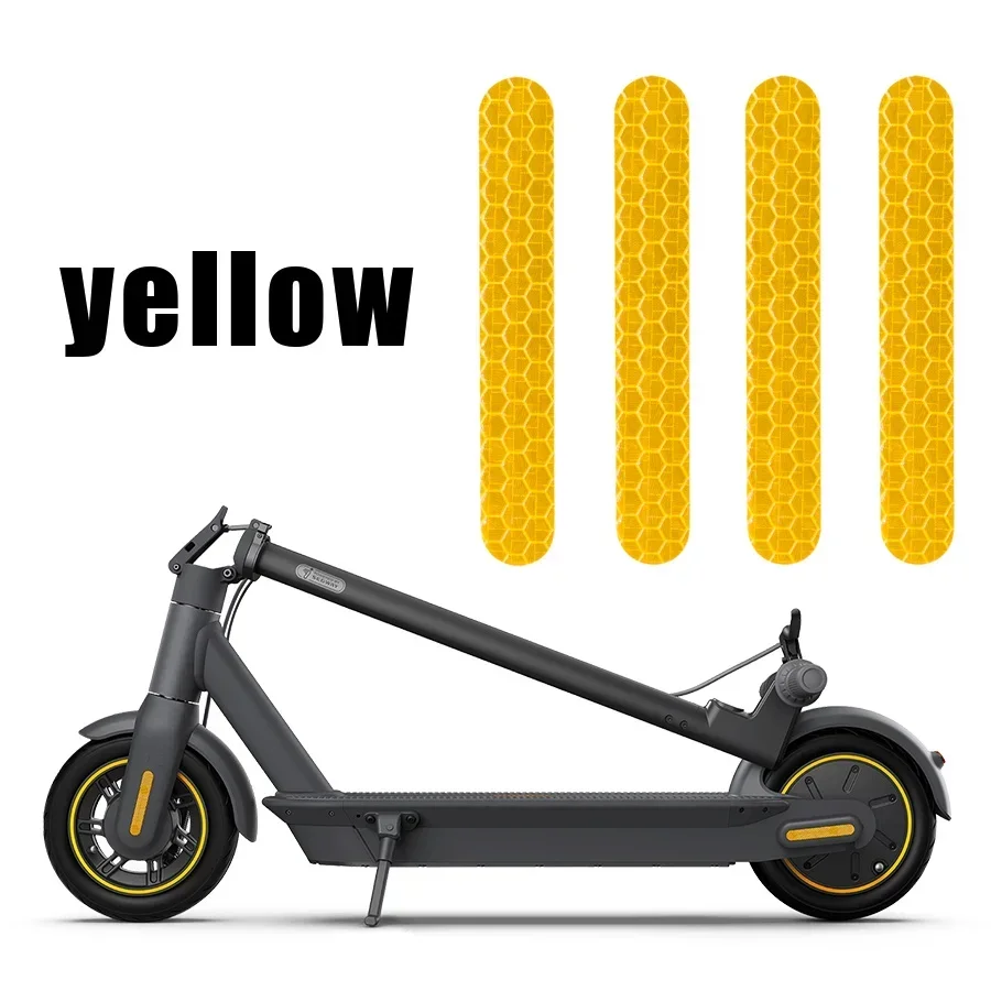 Front Rear Wheel Cover Eflective Sticker for Ninebot Max G30 Electric Scooter Warning New Dustproof Reflective Sticker 4pcs/set image 4