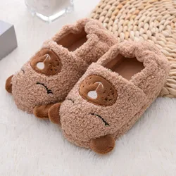 Winter Unicorn Slippers Kids Toddler Flip Flops Baby Boy Girl Fur Slides Cotton Indoor Shoes Warm Fluffy House Children Slippers