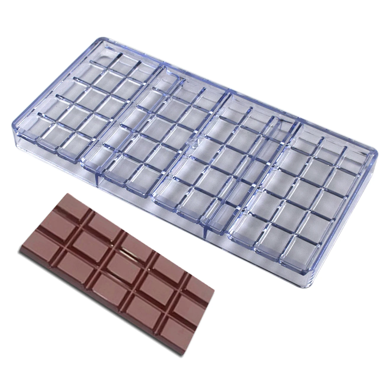 1Pcs Chocolate Molds Polycarbonate Dubai Chocolate Candy Bar Confectionery Utensils Baking Pans Trays Mold Pastry Tools