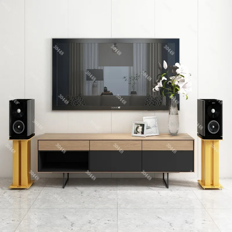 Full Metal Speaker Stand, Audio Rack, Bookshelf, Desktop Vibration Dampening Base, Iron Surround Floor Stand