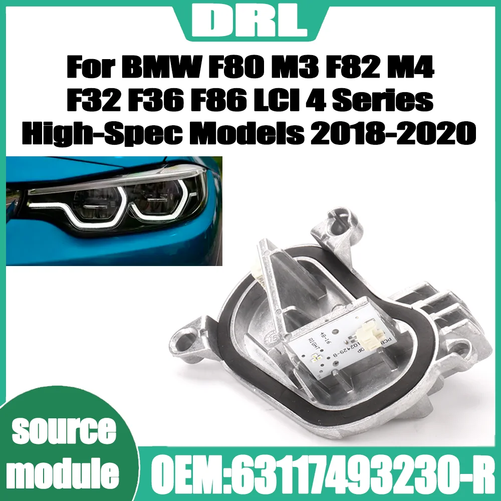 DRL Light Module Control Unit Day Lights 63117493230-R For BMW F80 M3 F82 M4 F32 F36 F86 LCI 4 Series High-Spec Models 2018-2020