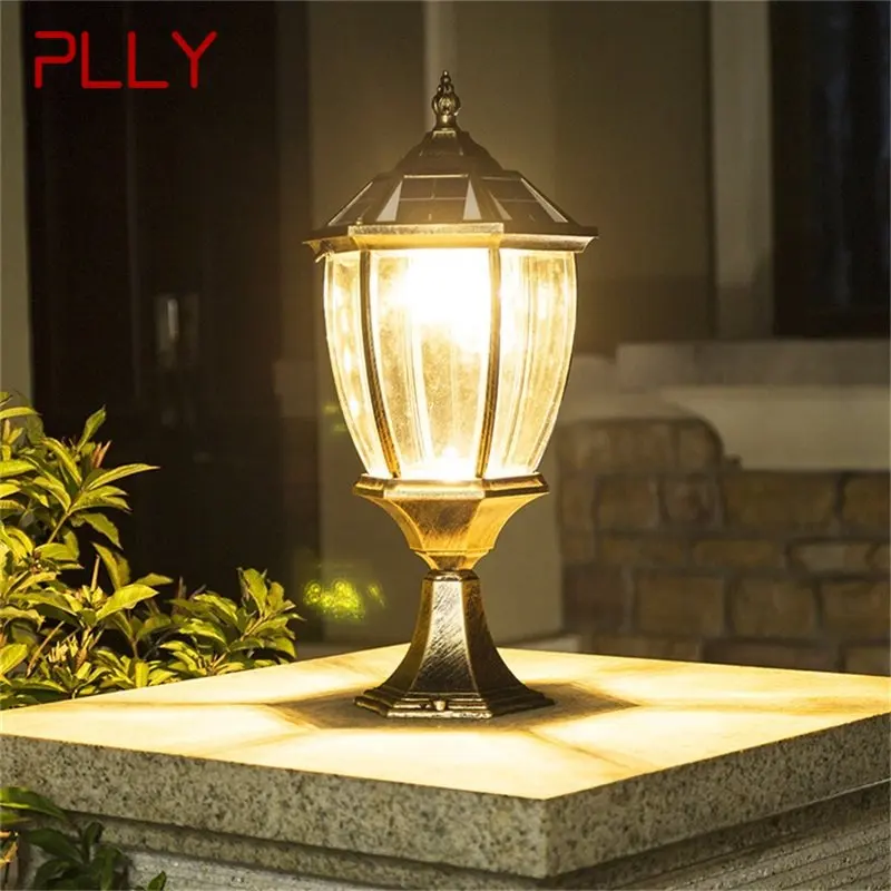 

PLLY Outdoor Solar Wall Light LED Waterproof IP65 Pillar Post Lamp Fixtures for Home Garden Courtyard