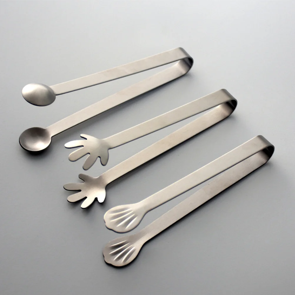 

3Pcs Stainless Steel Ice Tongs Strong Food Clip for Bbq Kitchen Dining Multi-Function Toast Bread Serving and Camping